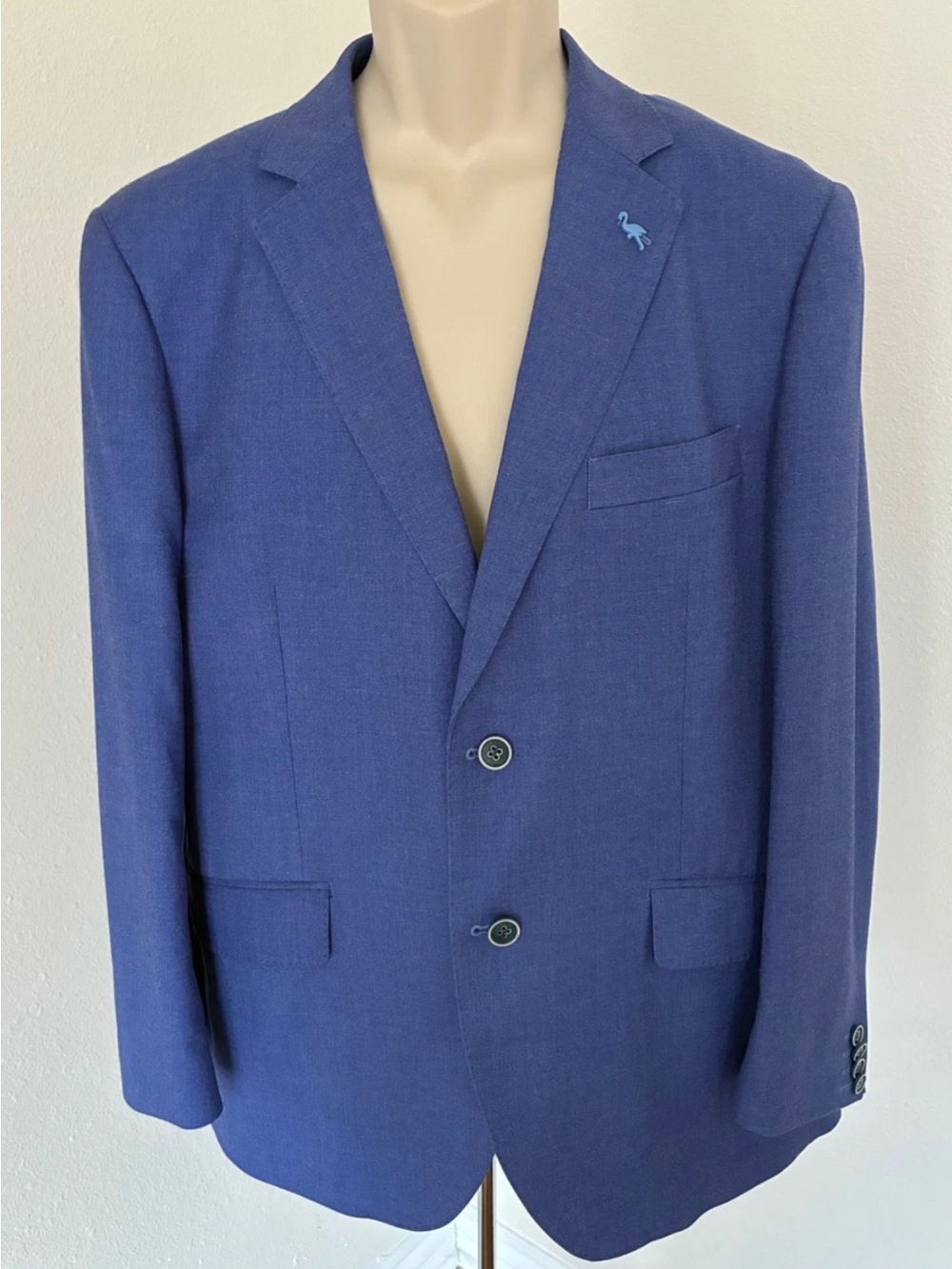 TAILORBYRD Mens Royal Blue Single Breasted Pocket Casual Blazer Jacket Sz 42S